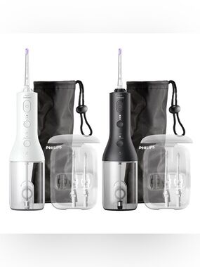 Philips Sonicare Cordless Water Flosser Dual Pack | White & Black | Open Box